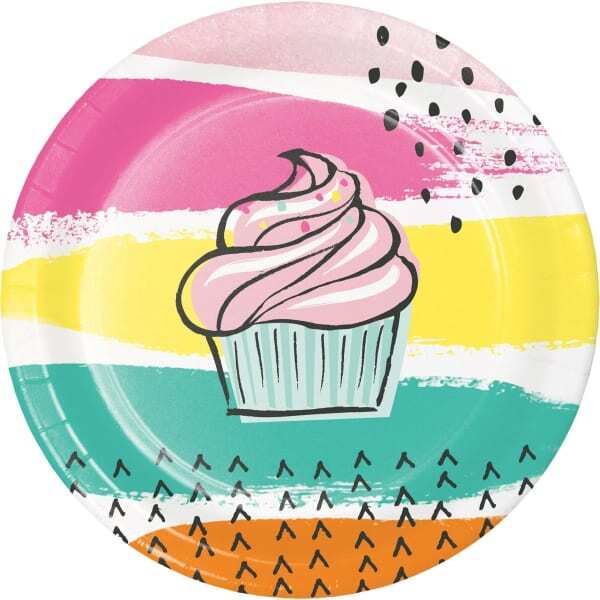 Cupcake Celebration Party Plates (Pack of 8)