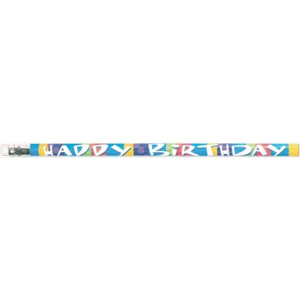 Amscan Happy Birthday Pencil With Eraser (Pack of 12)