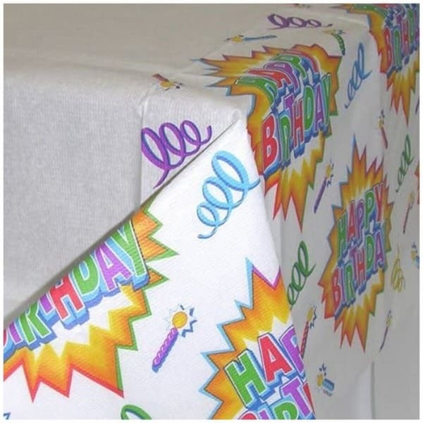 Amscan Paper Explosion Happy Birthday Party Table Cover