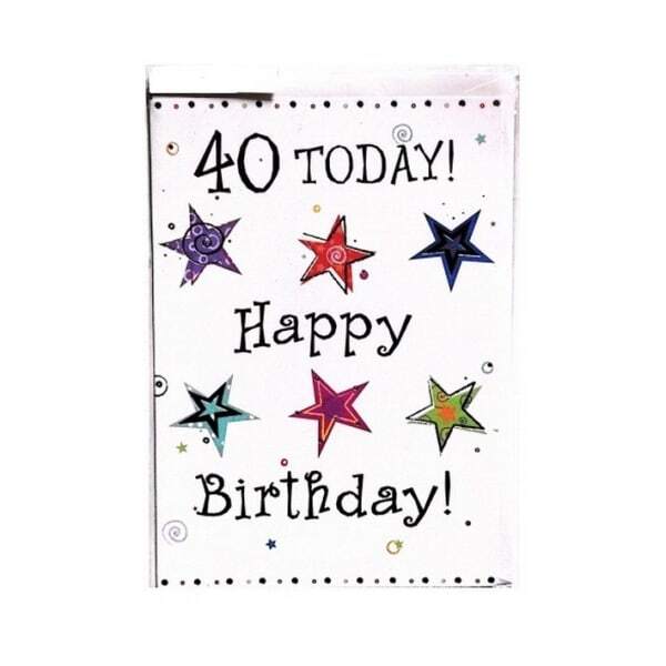 Stars 40th Birthday Card