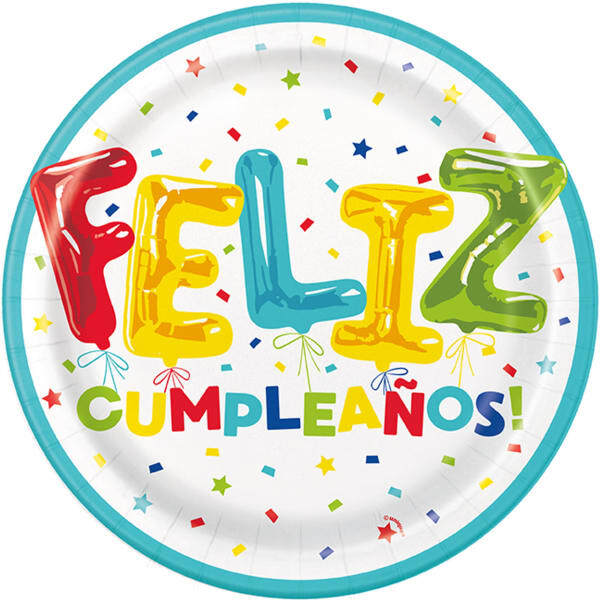 Unique Party Feliz Cumpleanos Paper Party Plates