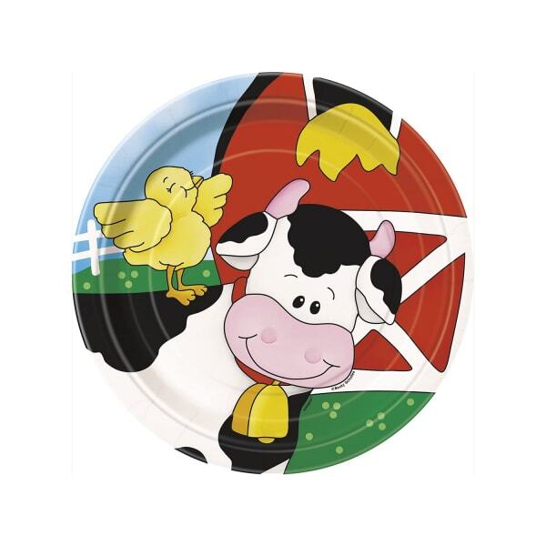 Unique Party Farm Party Plates (Pack of 8)