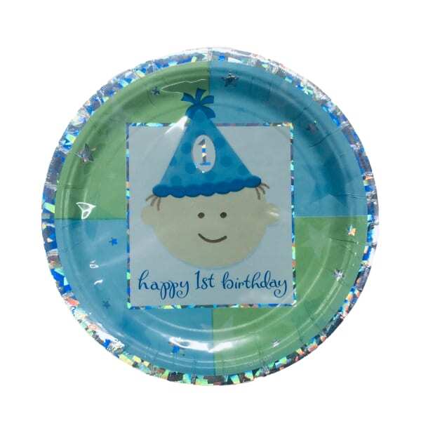 Amscan Prismatic 1st Birthday Party Plates (Pack of 8)