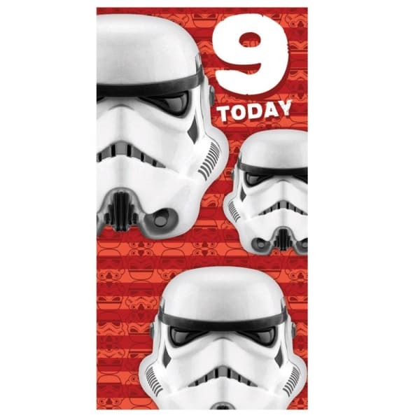 Star Wars Stormtrooper 9th Birthday Card