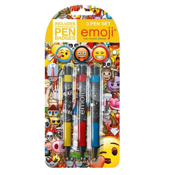 Emoji Ballpoint Pen Set (Pack of 3)