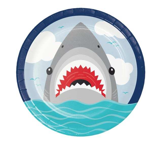 Creative Party Paper Shark Dinner Plate (Pack of 8)