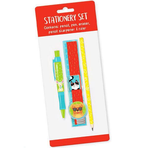 Cat & Dog Stationery Set