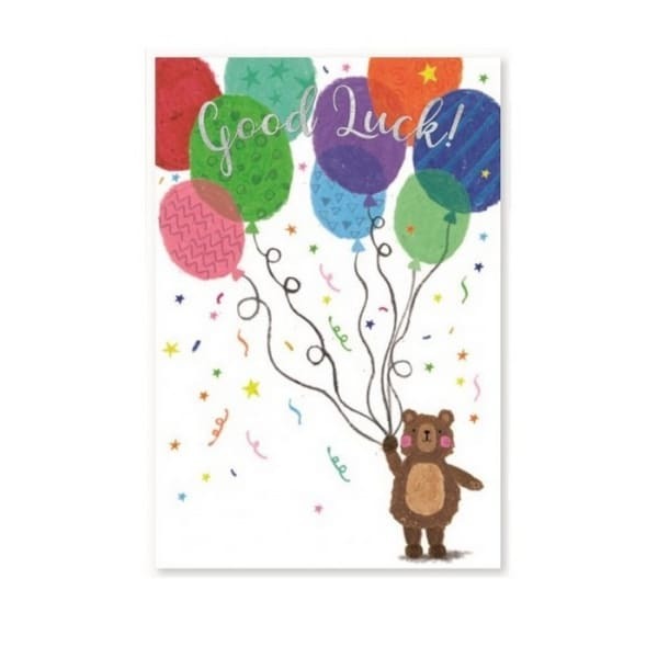 Simon Elvin Teddy Bear Good Luck Card (Pack of 6)