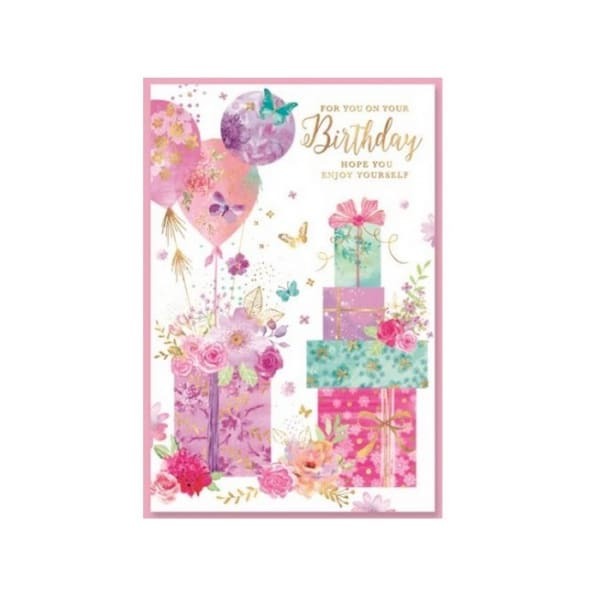 Simon Elvin Present Birthday Card (Pack of 6)