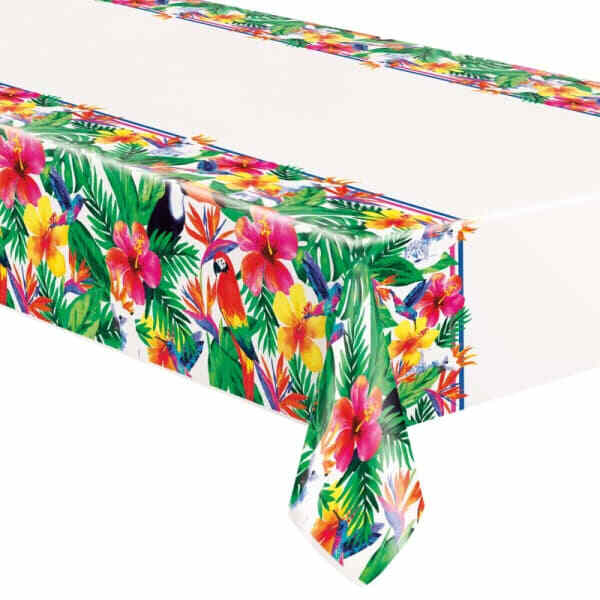 Unique Party Plastic Tropical Palm Party Table Cover