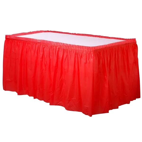 Unique Party Rectangular Plastic Table Skirt (73cm x 4.26m)