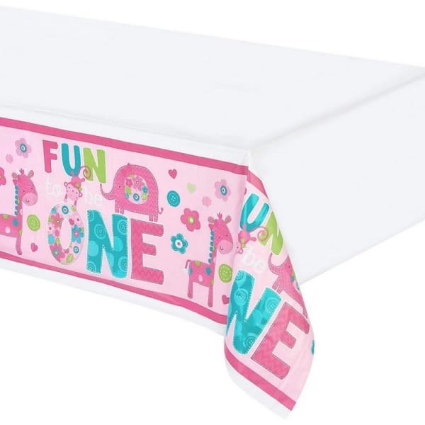 Amscan One Wild Girl Plastic 1st Birthday Party Table Cover