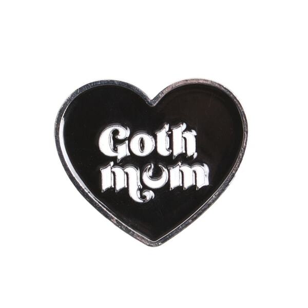 Something Different Goth Mum Heart Badge