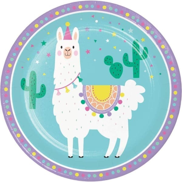 Creative Party Paper Llama Party Plates (Pack of 8)