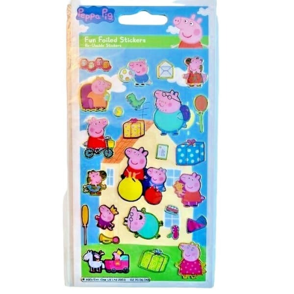 Peppa Pig Reusable Foil Assorted Designs Stickers