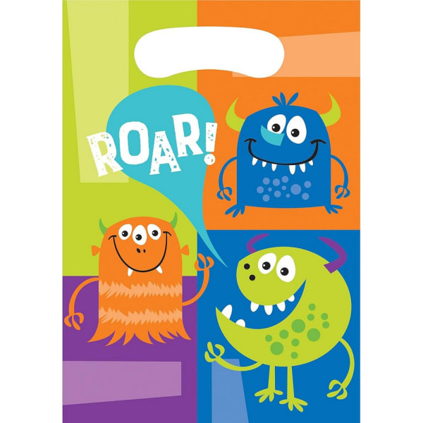 Creative Party Roar! Monster Party Bags (Pack of 8)