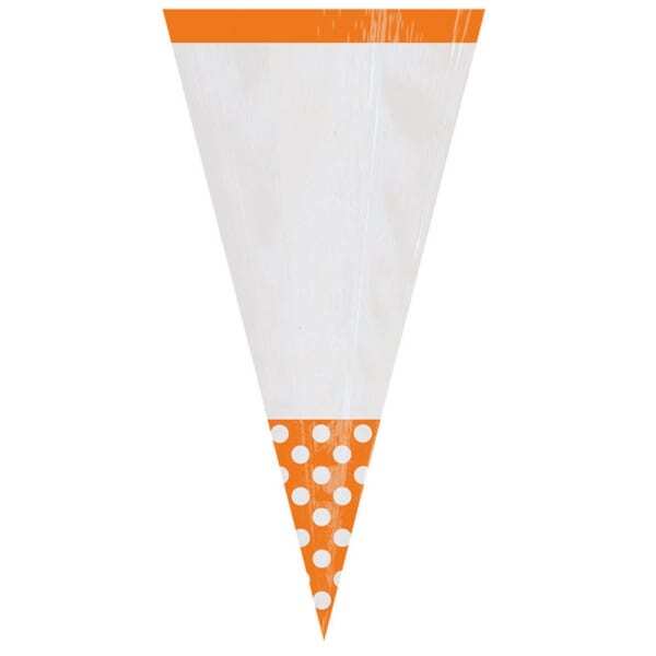 Amscan Polka Dot Plastic Cone Party Bags (Pack of 10)