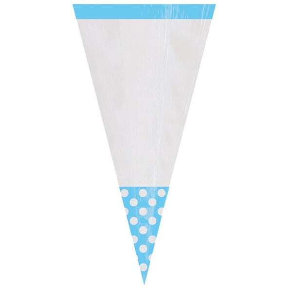 Amscan Polka Dot Plastic Cone Party Bags (Pack of 10)