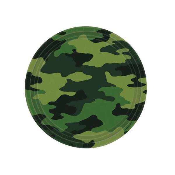 Amscan Paper Camouflage Party Plates (Pack of 8)