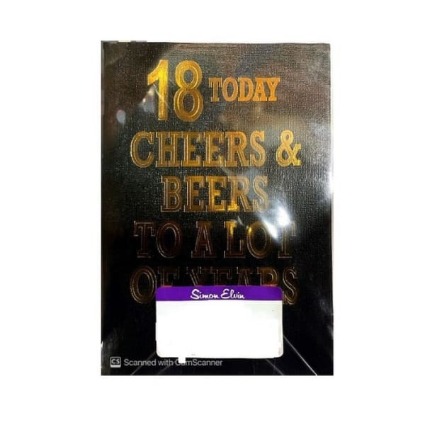 Simon Elvin 18 Today Cheers & Beers Card (Pack of 6)