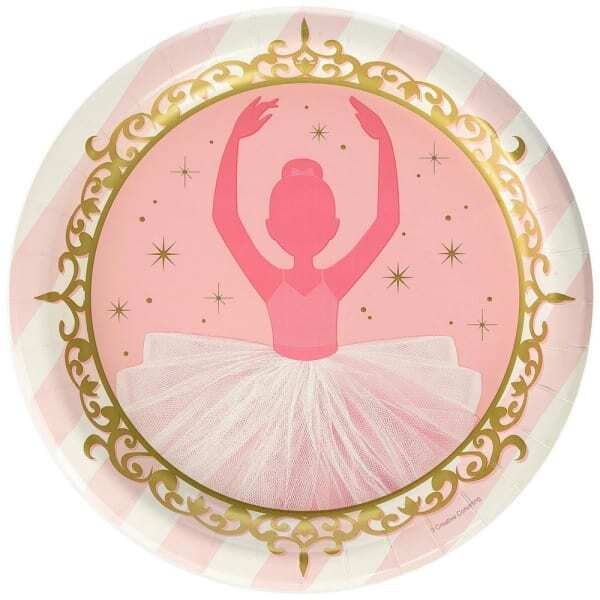 Creative Party Paper Ballerina Dinner Plate (Pack of 8)