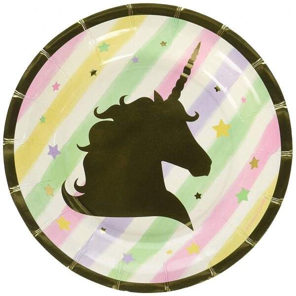 Creative Party Paper Unicorn Party Plates (Pack of 8)