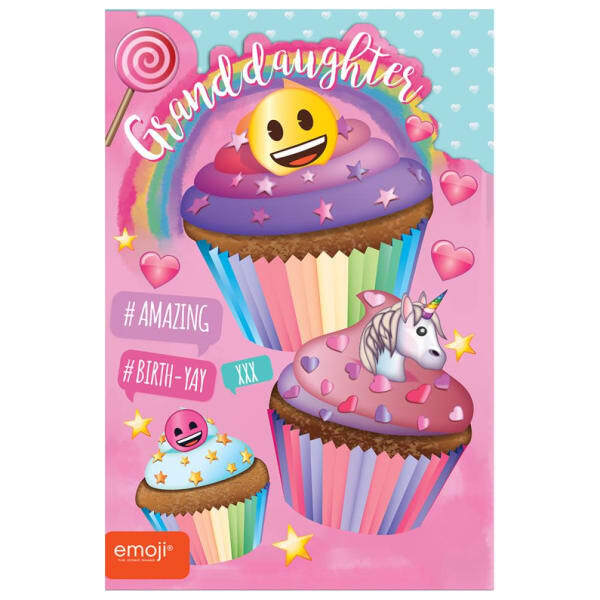 Emoji GrandDaughter Birthday Card