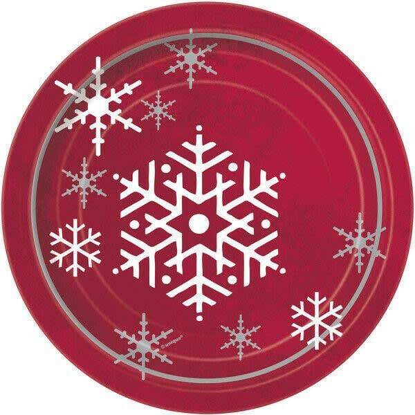 Unique Party Sparkle Christmas Party Plates (Pack Of 8)