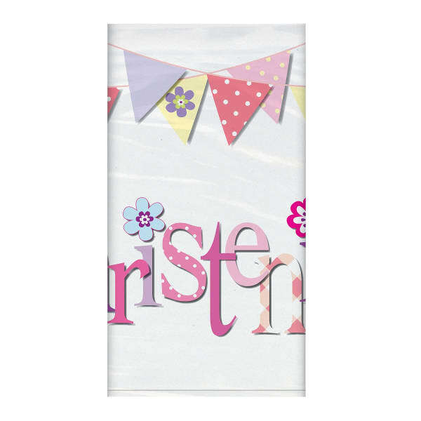 Unique Party Bunting Christening Tablecover