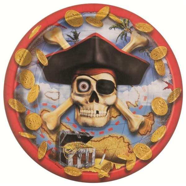 Unique Party Pirate Party Plates (Pack of 8)