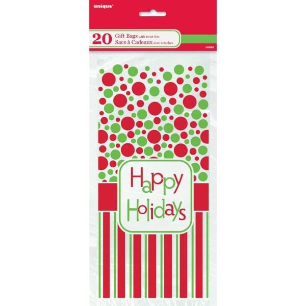 Unique Party Holiday Christmas Party Bags (Pack of 50)