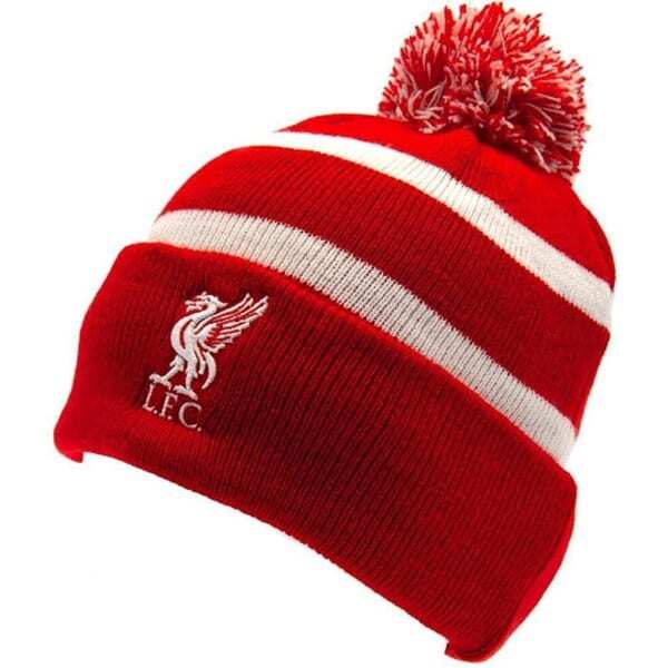 Liverpool FC Adult Bobble Knitted Stripe Beanie