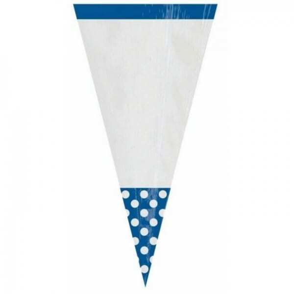 Amscan Polka Dot Plastic Cone Party Bags (Pack of 10)