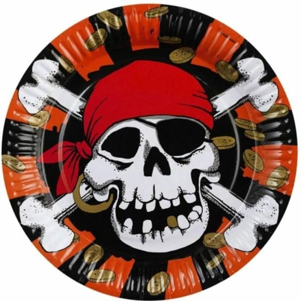 Amscan Paper Jolly Roger Plate (Pack of 8)