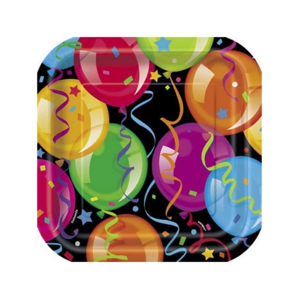 Bravo Balloons Birthday Disposable Plates (Pack of 10)