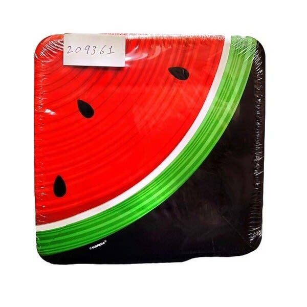 Unique Party Paper Watermelon Party Plates (Pack of 10)