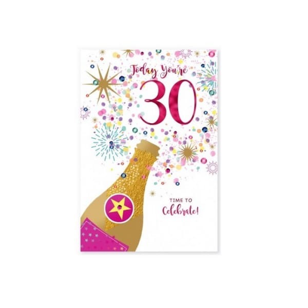 Simon Elvin Firework 30th Card (Pack of 6)