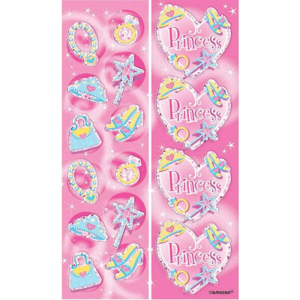 Amscan Princess Sticker Sheet (Pack of 8)