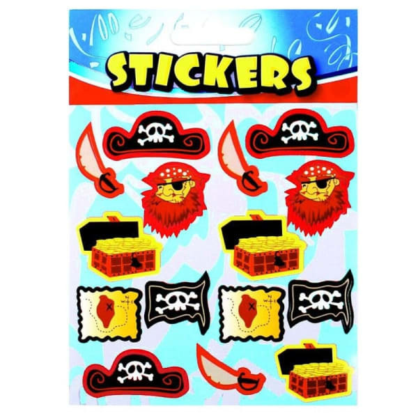 Pirate Sticker Sheet (Pack of 3)