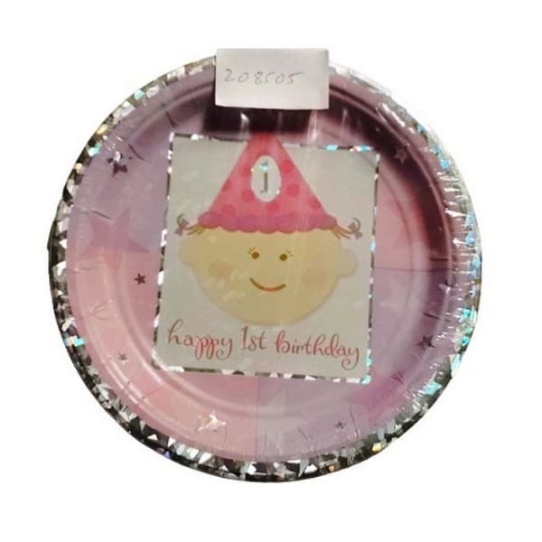 Amscan 1st Birthday Party Plates (Pack of 8)