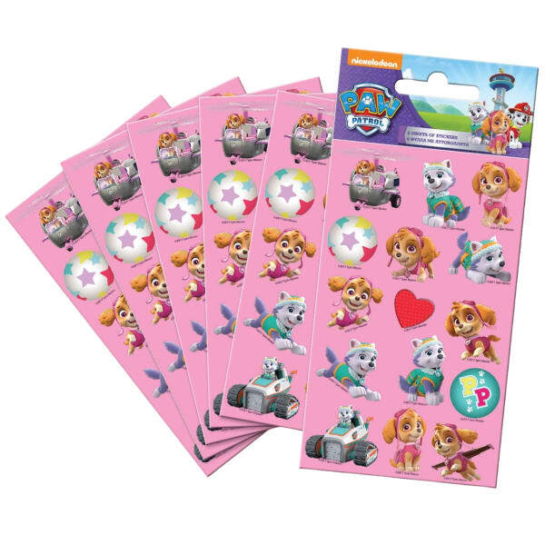 Paw Patrol Characters Sticker Sheet (Pack of 6)