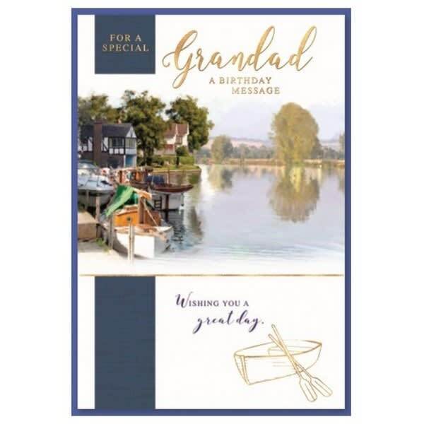 Simon Elvin Grandad Boat Birthday Card (Pack of 6)