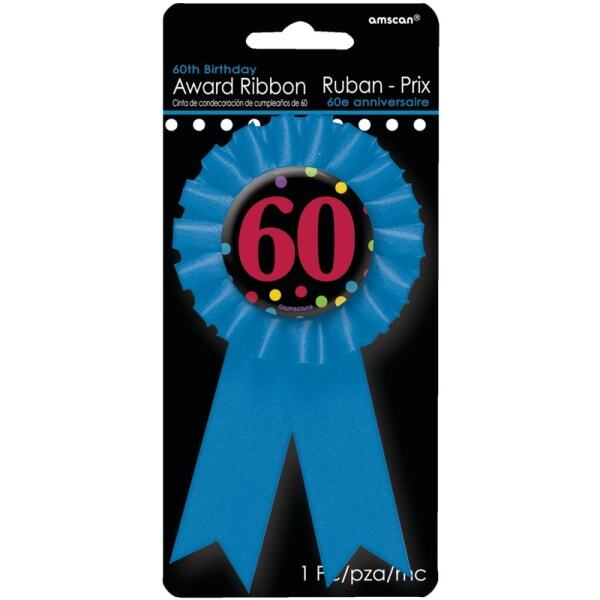 Amscan 60th Birthday Award Ribbon