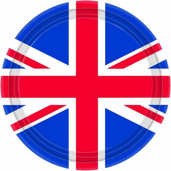 Amscan Best Of British Union Jack Party Plates (Pack of 8)