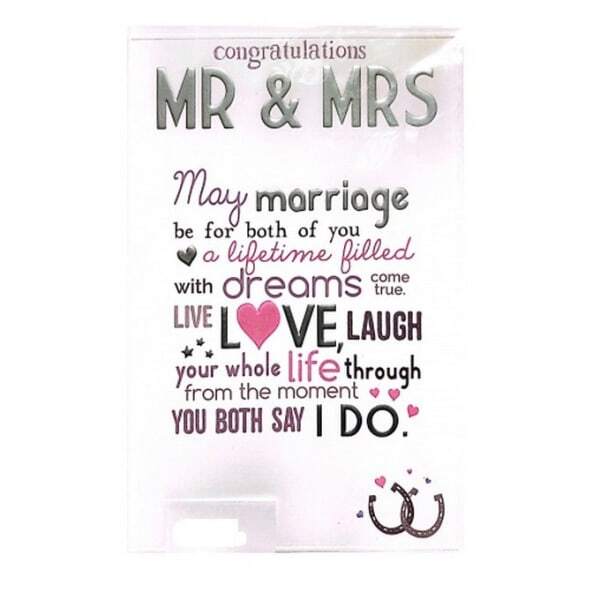 Congratulations Mr & Mrs Card