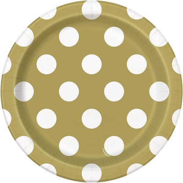 Unique Party Polka Dot Party Plates (Pack of 8)