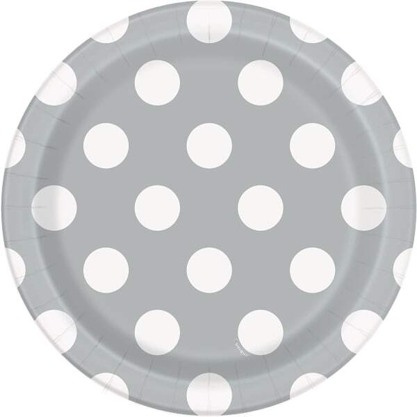 Unique Party Polka Dot Party Plates (Pack of 8)