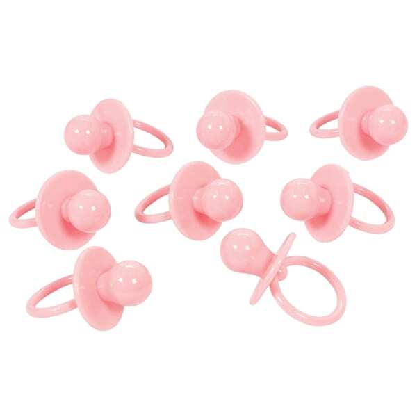 Amscan Plastic Pacifier Baby Shower Charm (Pack of 8)