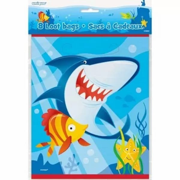 Unique Party Shark Party Bags (Pack of 8)