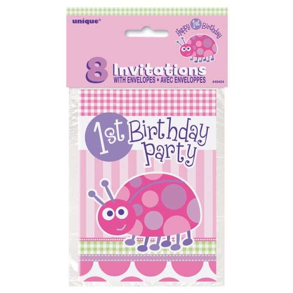 Unique Party Ladybird 1st Birthday Party Bags (Pack of 8)